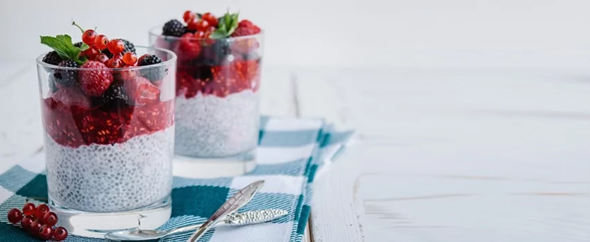 Chia puding z kokosového mléka