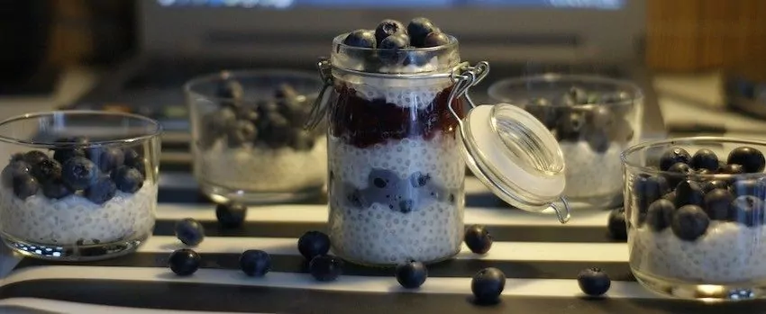 Tapiokový pudink s maqui berry