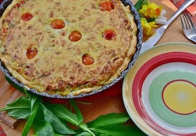 Veganský quiche s chia semínky